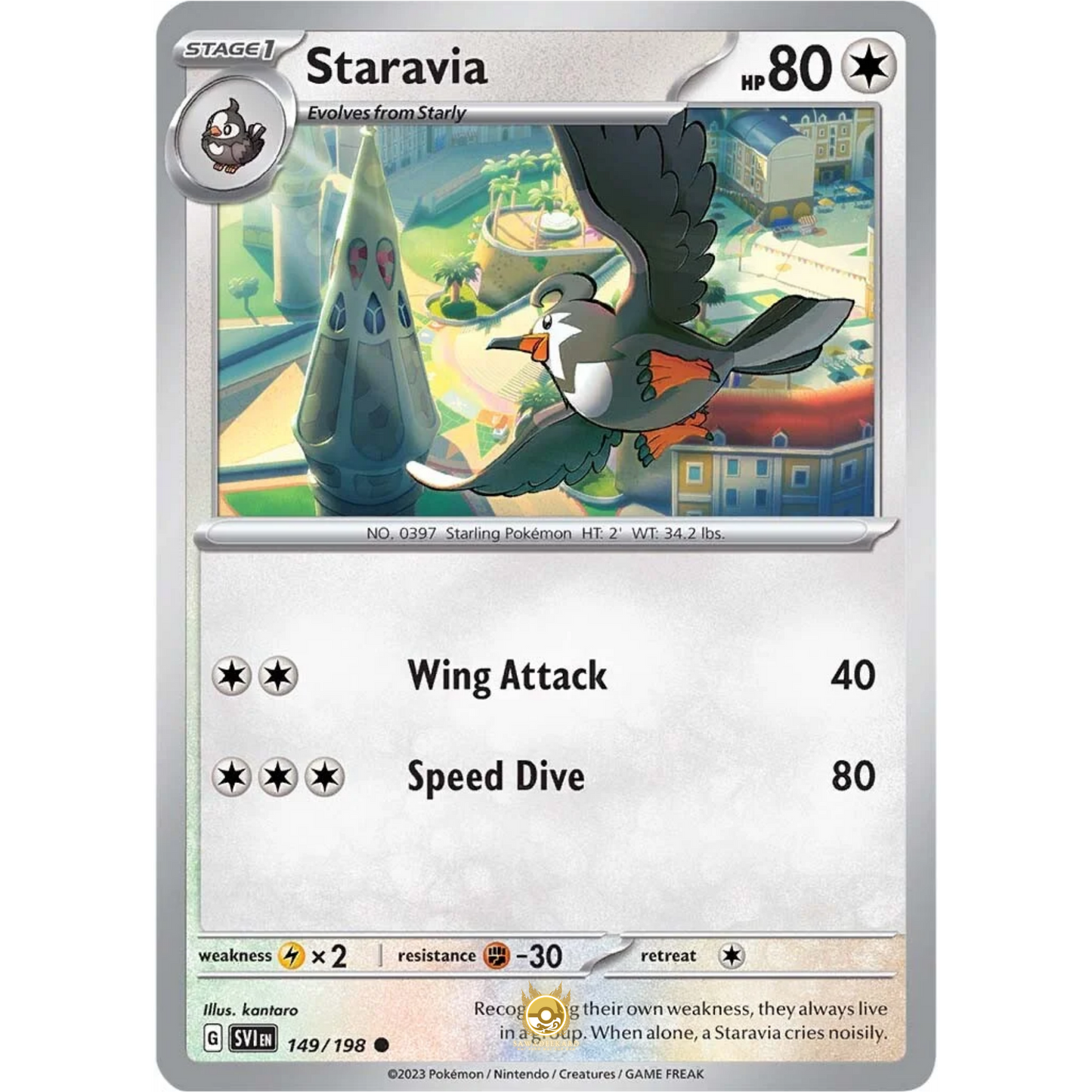 [ENG] SV01 Scarlet Violet Base Set: 149/198 Staravia C (Non-Foil)