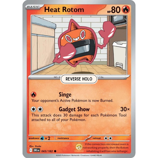 [ENG] Pokemon SV10 Destined Rivals: 043/182 Heat Rotom [Fire] [C - Common] (Reverse Holo)