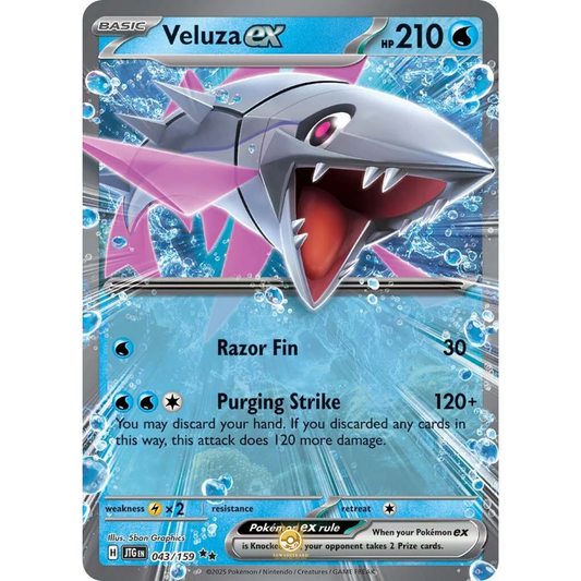 [ENG] Pokemon SV09 Journey Together: 043/159 Veluza ex [Water] [RR - Double Rare] (Foil)