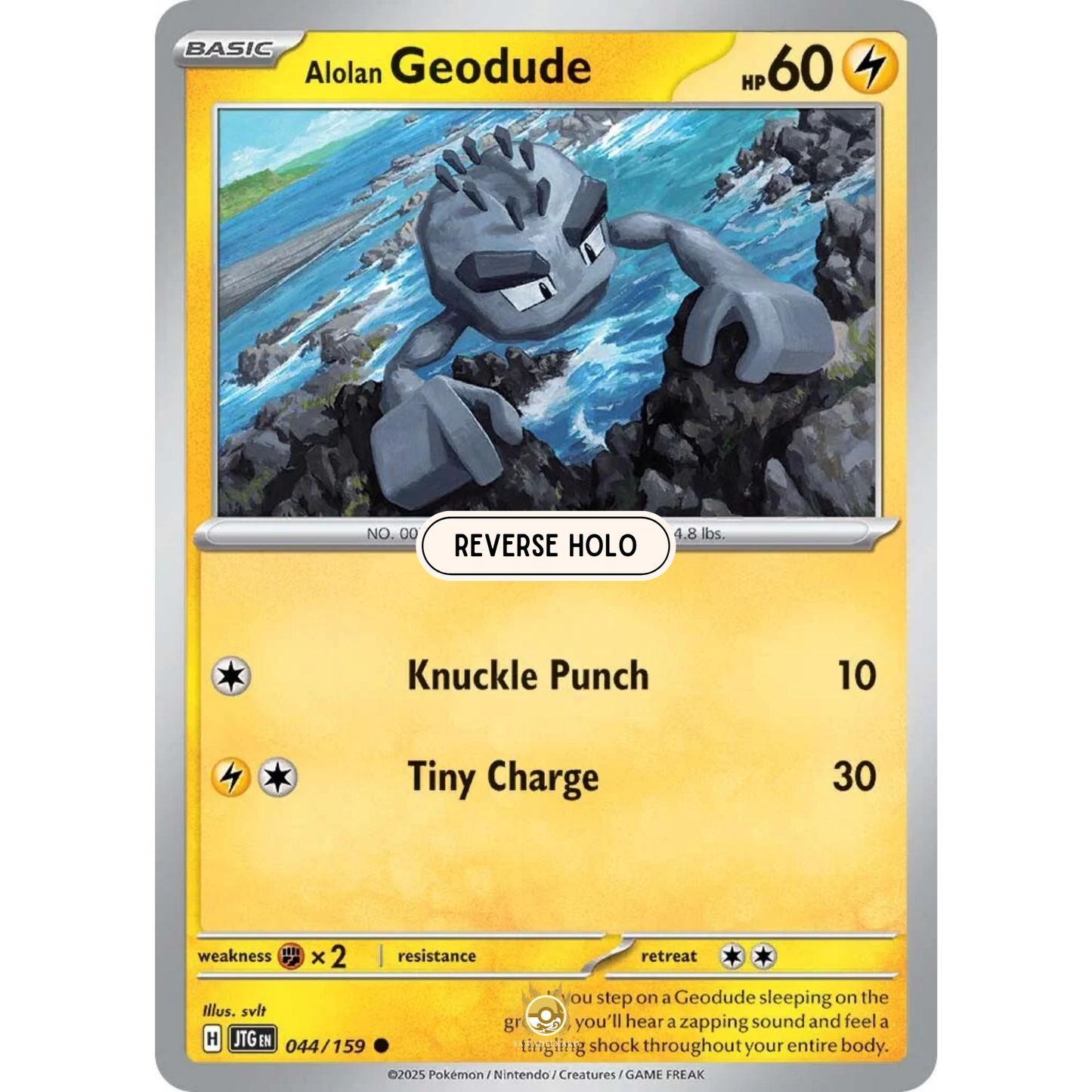 [ENG] Pokemon SV09 Journey Together: 044/159 Alolan Geodude [Lightning] [C - Common] (Reverse Holo)