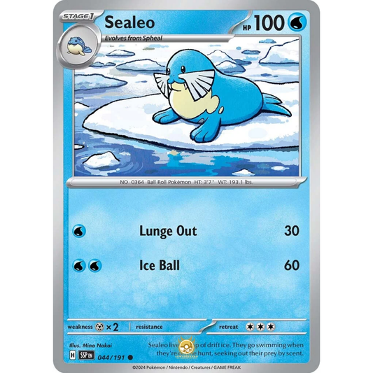 [ENG] Pokemon SV08 Surging Sparks: 044/191 Sealeo [Water] [C - Common] (Non-foil)
