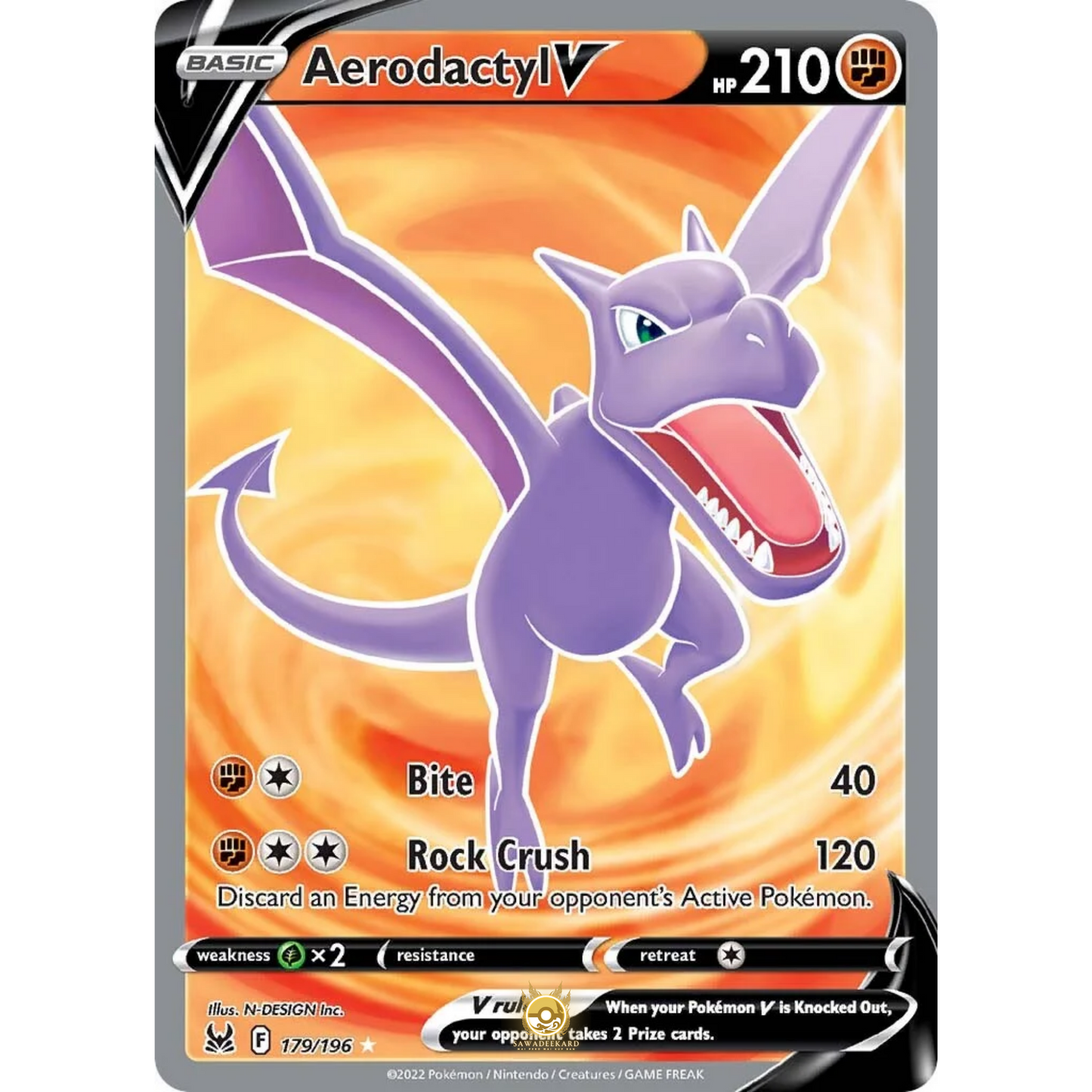 [ENG] SWSH 11 Lost Origin: 179/196 Aerodactyl V UR (Foil)