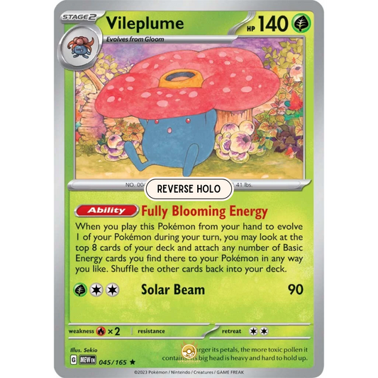 [ENG]	SV3.5	151:	045/165	Vileplume	R	(Reverse Holo)