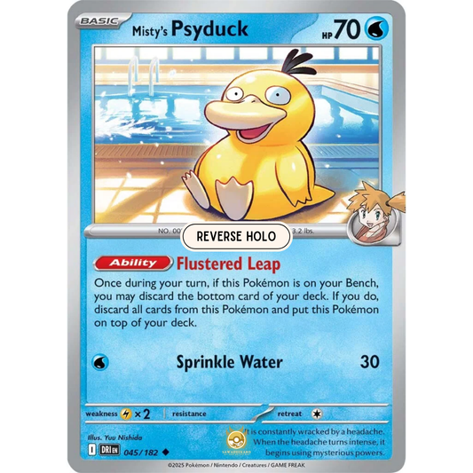 [ENG] Pokemon SV10 Destined Rivals: 045/182 Misty's Psyduck [Water] [U - Uncommon] (Reverse Holo)