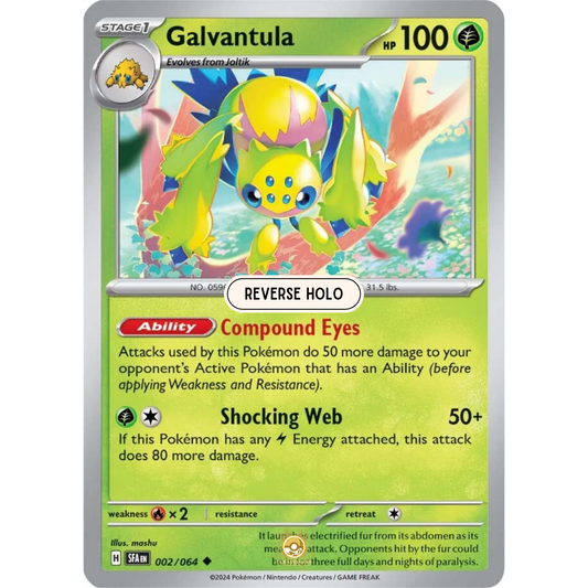 [ENG] Pokemon SV6.5 Shrouded Fable: 002/064 Galvantula [Grass] [U - Uncommon] (Reverse Holo)