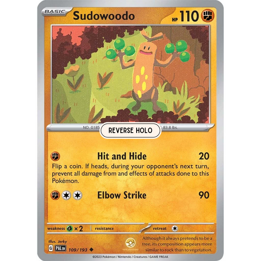 [ENG] SV02 Paldea Evolved: 109/193 Sudowoodo U (Reverse Holo)