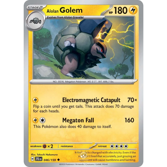 [ENG] Pokemon SV09 Journey Together: 046/159 Alolan Golem [Lightning] [U - Uncommon] (Non-foil)
