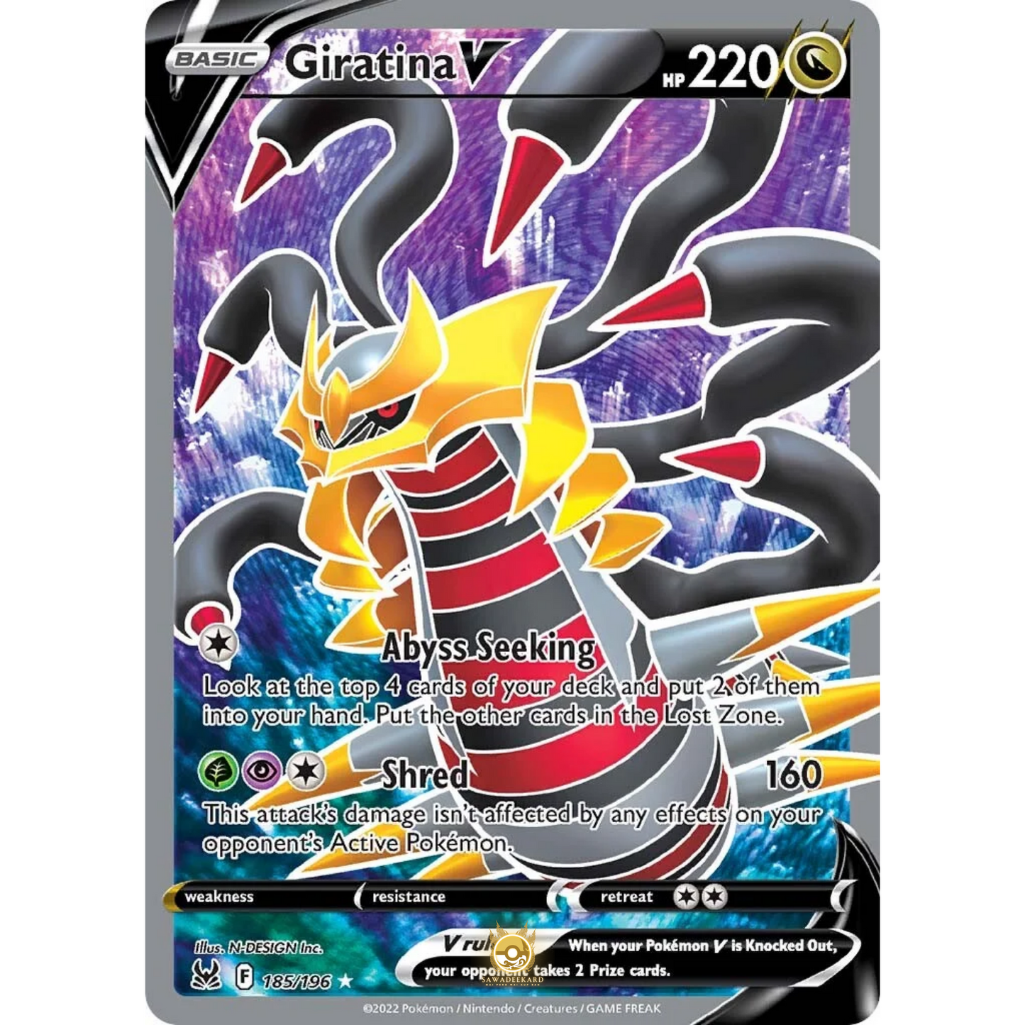 [ENG] SWSH 11 Lost Origin: 185/196 Giratina V UR (Foil)