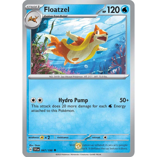 [ENG] SV01 Scarlet Violet Base Set: 047/198 Floatzel U (Non-Foil)