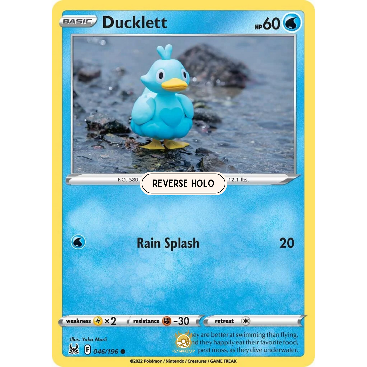 [ENG] SWSH 11 Lost Origin: 046/196 Ducklett C (Reverse Holo)