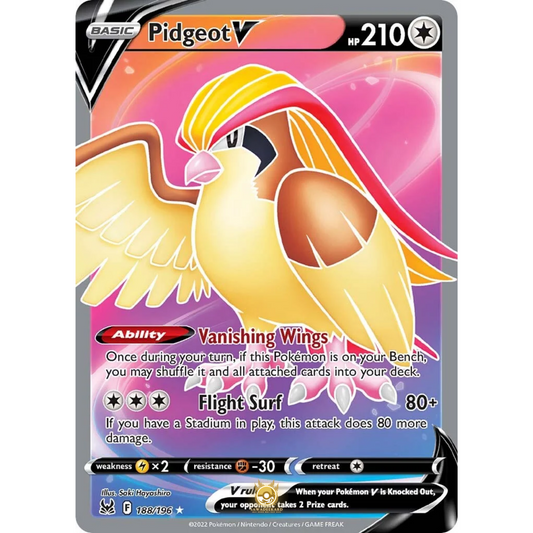 [ENG] SWSH 11 Lost Origin: 188/196 Pidgeot V UR (Foil)