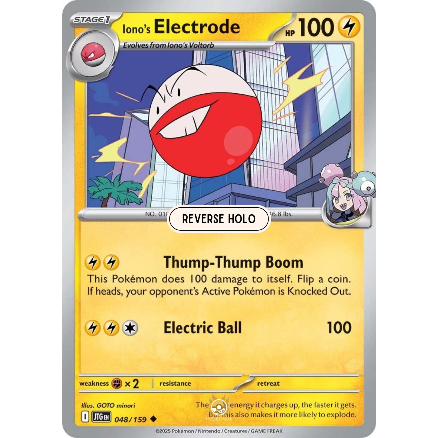 [ENG] Pokemon SV09 Journey Together: 048/159 Iono's Electrode [Lightning] [U - Uncommon] (Reverse Holo)