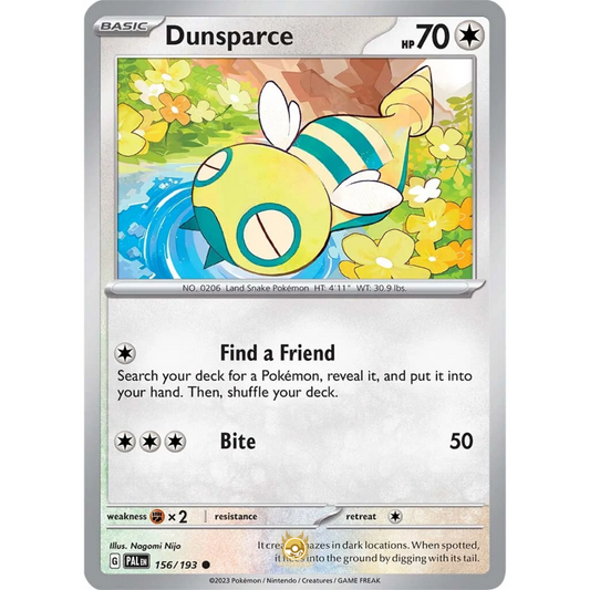 [ENG] SV02 Paldea Evolved: 156/193 Dunsparce C (Non-Foil)