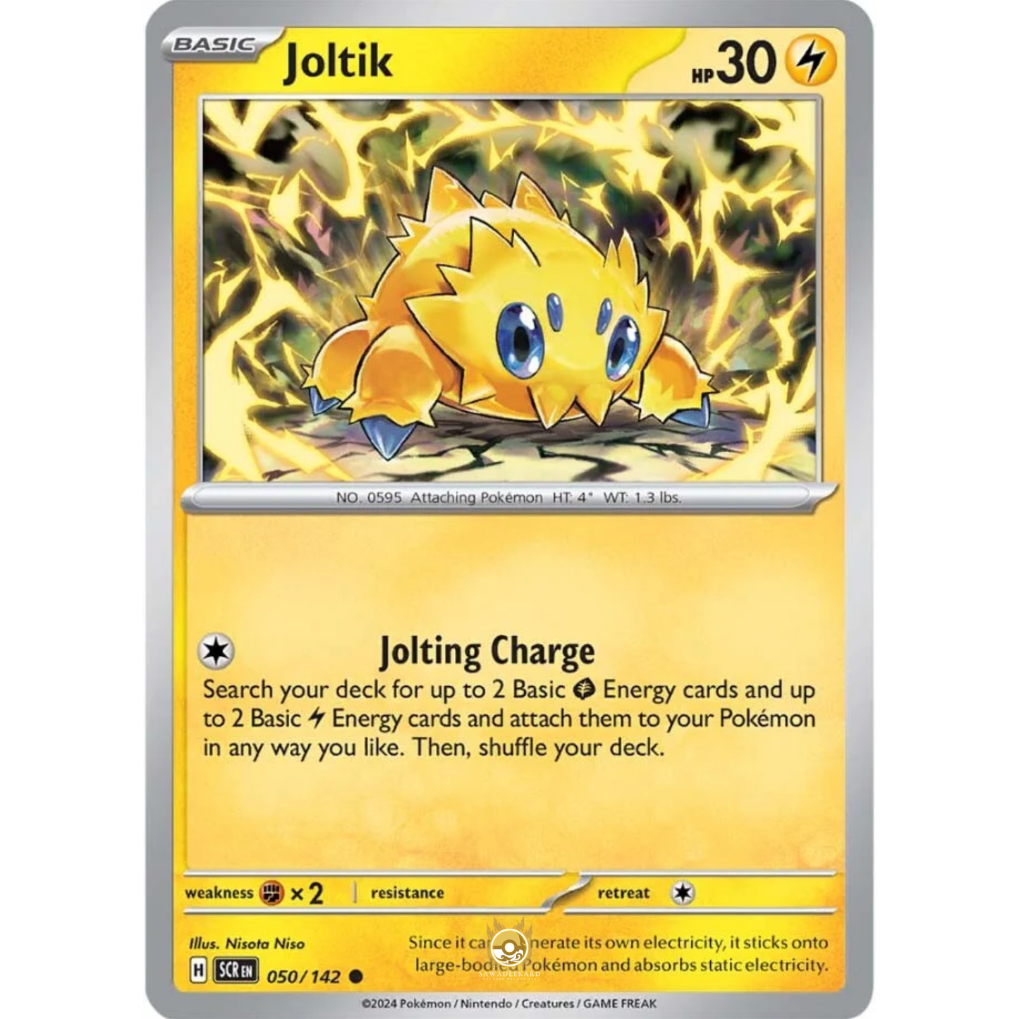 [ENG] Pokemon SV07 Stellar Crown: 050/142 Joltik [Lightning] [C - Common] (Non-foil)