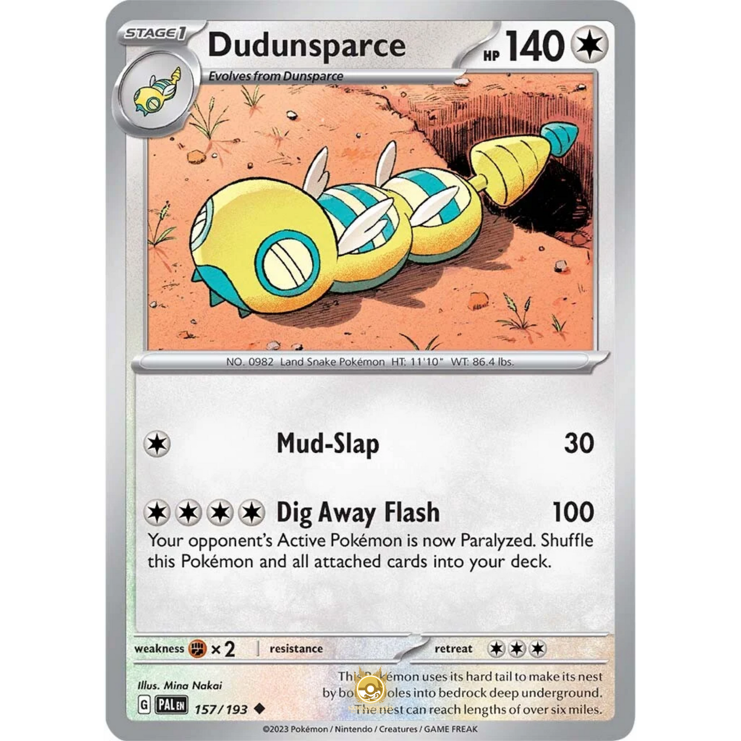 [ENG] SV02 Paldea Evolved: 157/193 Dudunsparce U (Non-Foil)