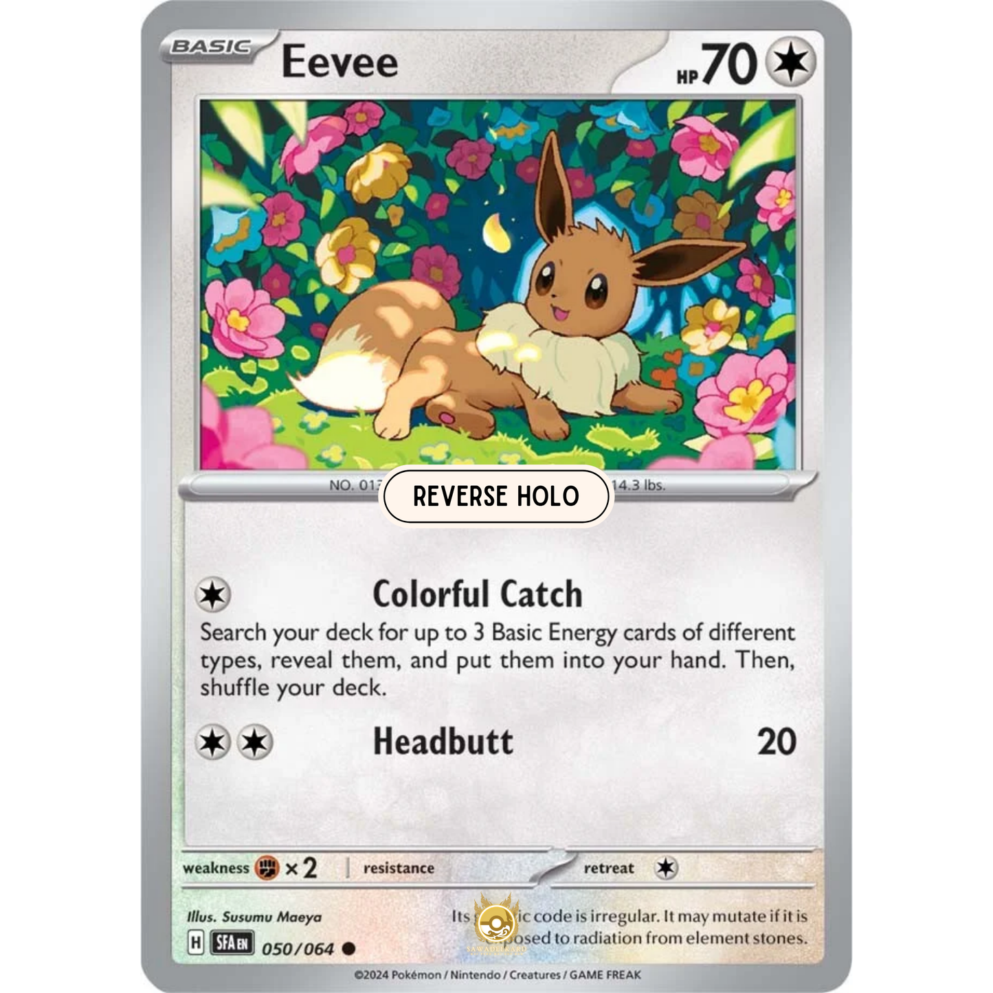 [ENG] Pokemon SV6.5 Shrouded Fable: 050/064 Eevee [Colorless] [C - Common] (Reverse Holo)