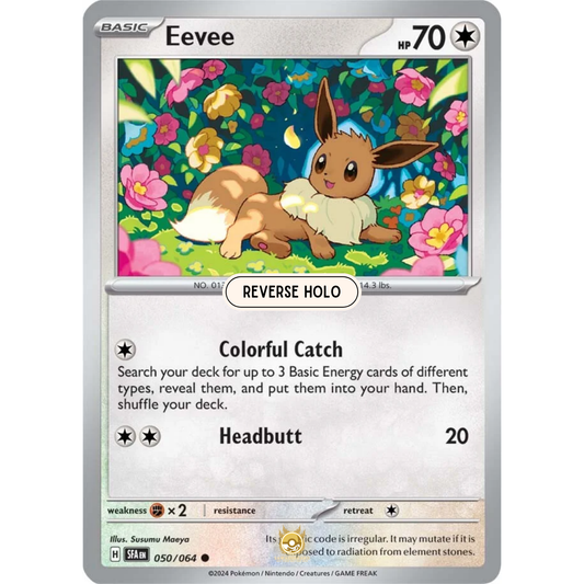 [ENG] Pokemon SV6.5 Shrouded Fable: 050/064 Eevee [Colorless] [C - Common] (Reverse Holo)