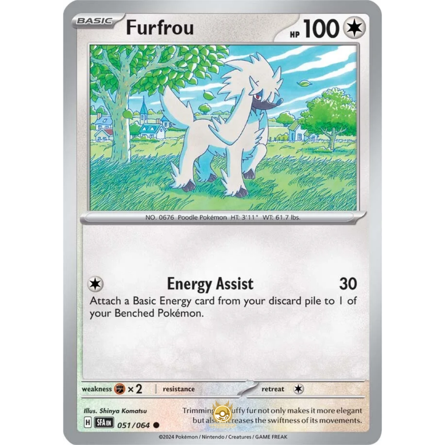 [ENG] Pokemon SV6.5 Shrouded Fable: 051/064 Furfrou [Colorless] [C - Common] (Non-foil)