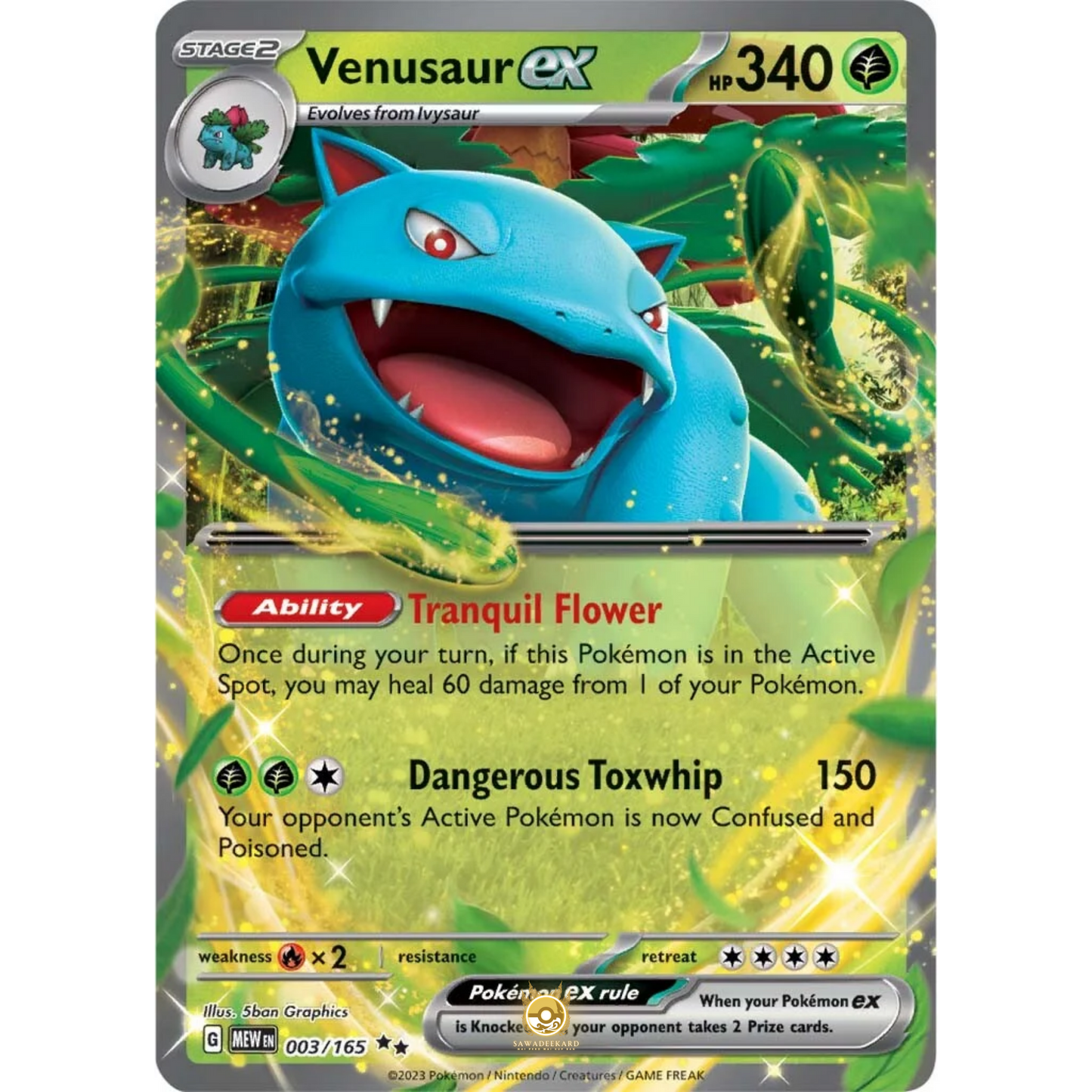 [ENG]	SV3.5	151:	003/165	Venusaur EX	RR	(Foil)