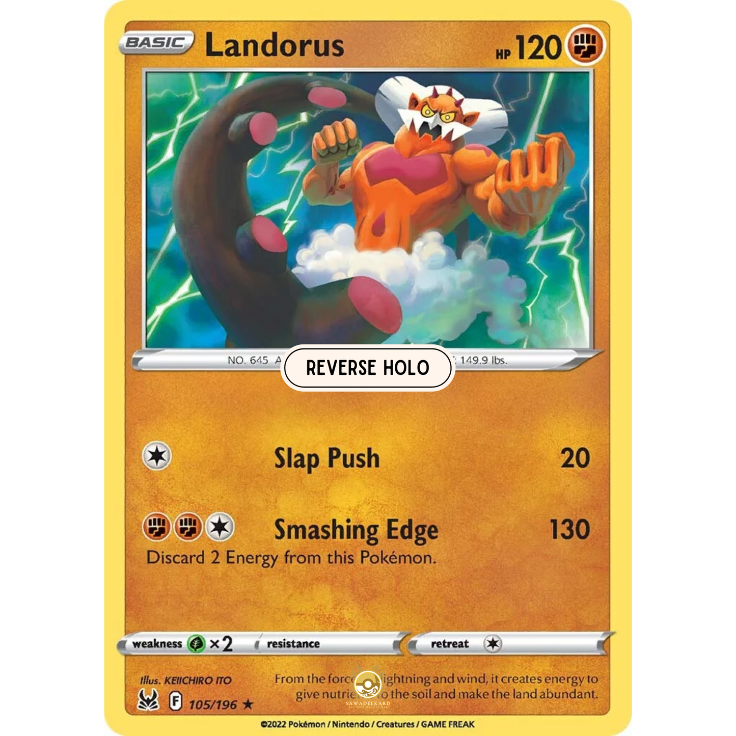 [ENG] SWSH 11 Lost Origin: 105/196 Landorus R (Reverse Holo)