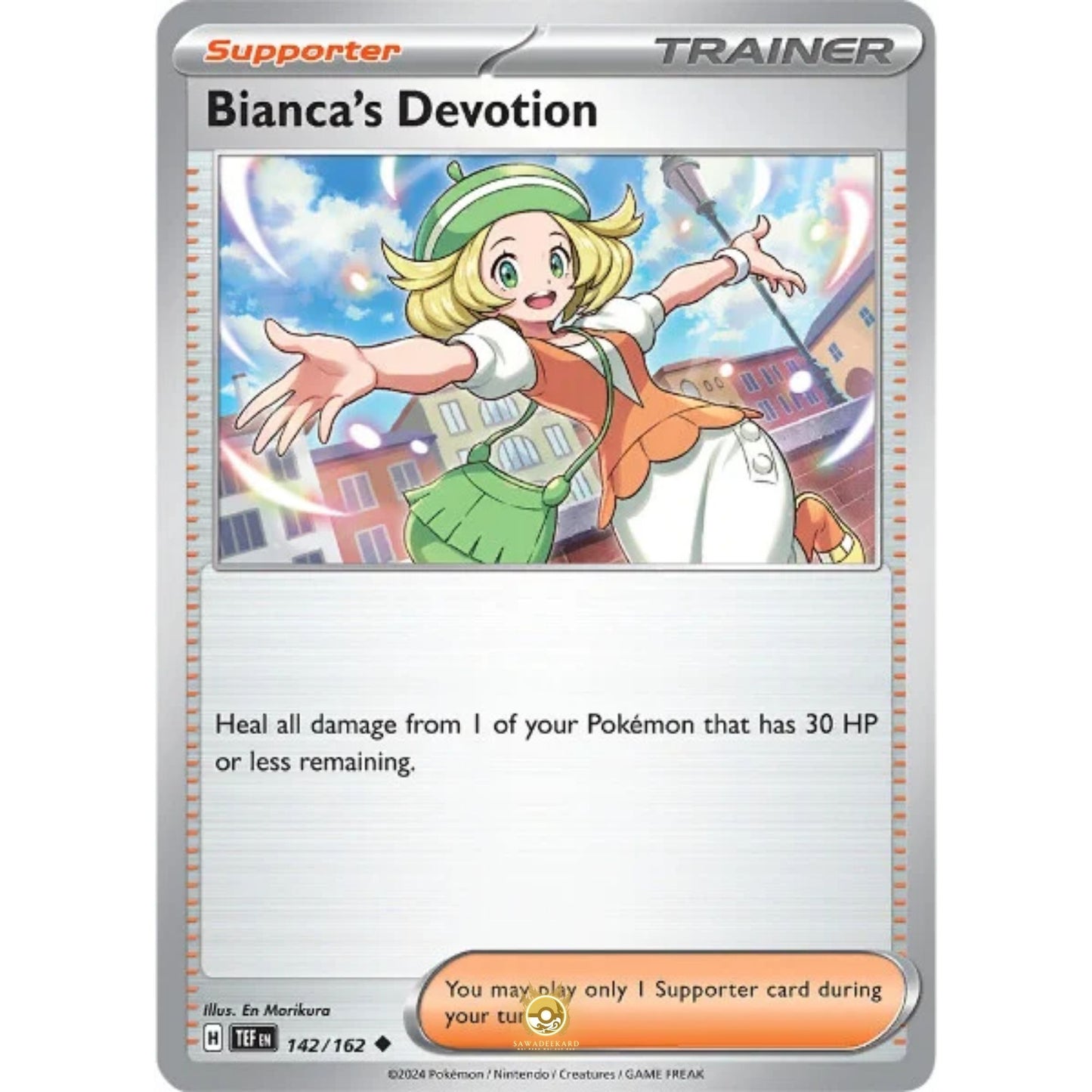 [ENG]	SV05	Temporal Forces:	142/162	Bianca's Devotion	[Supporter]	[U - Uncommon]	(Non-Foil)