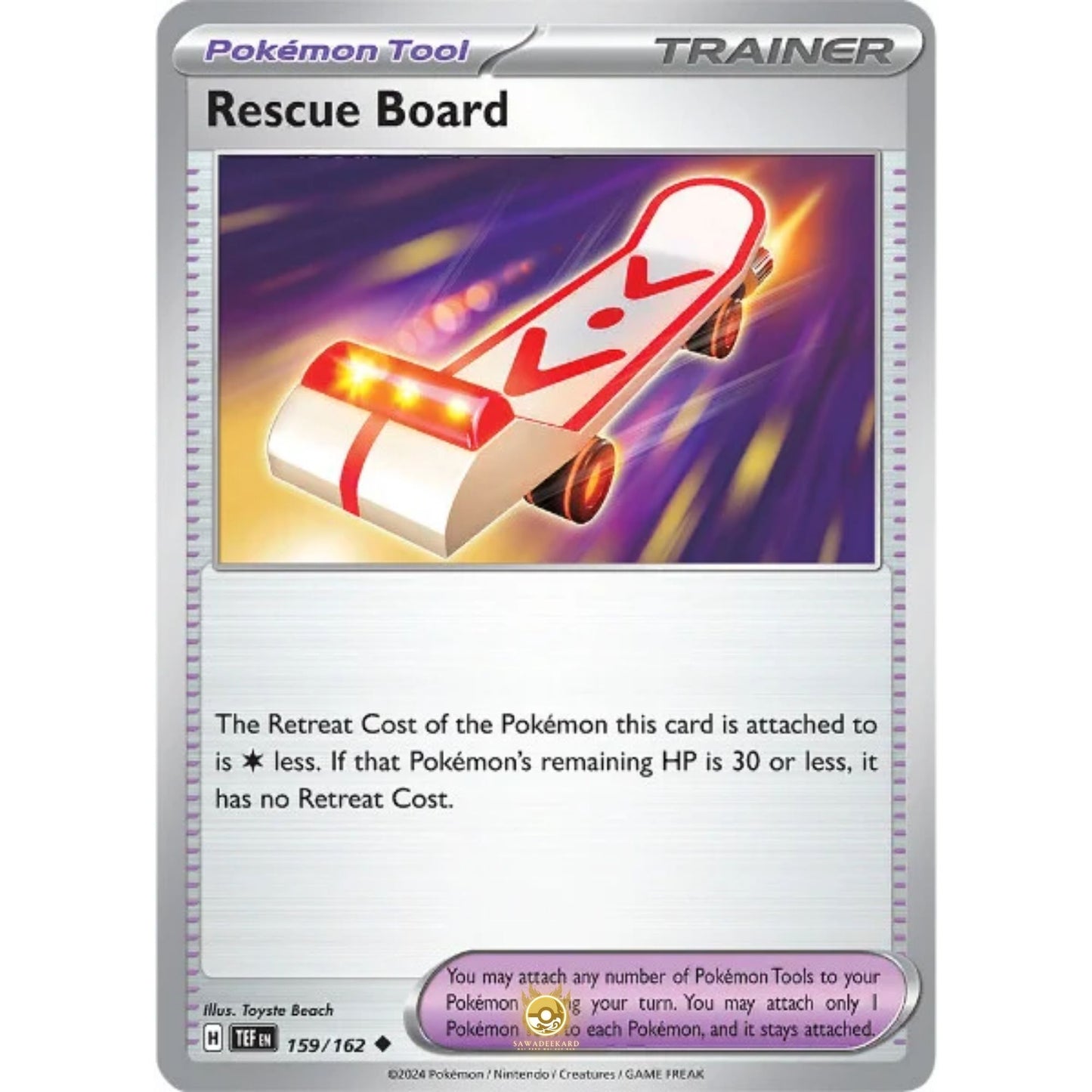 [ENG]	SV05	Temporal Forces:	159/162	Rescue Board	[Pokemon Tool]	[U - Uncommon]	(Non-Foil)