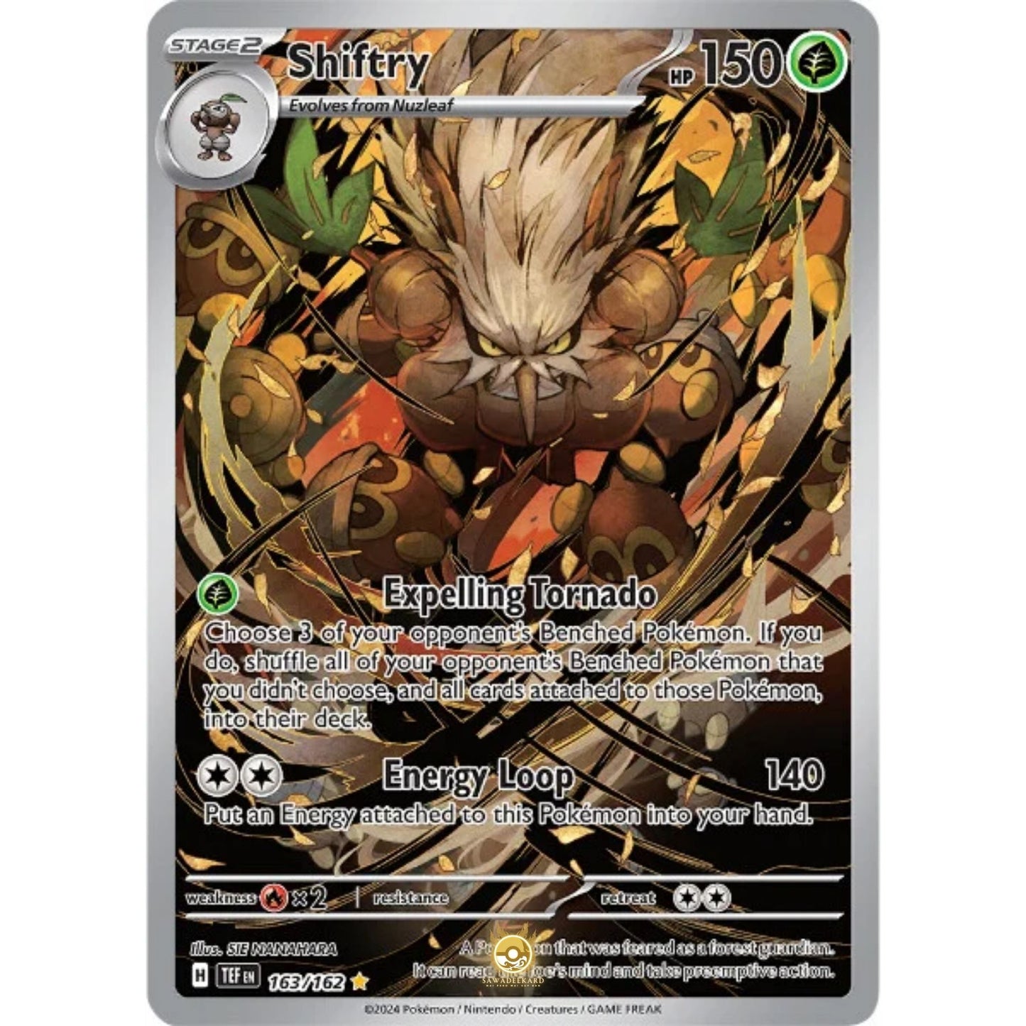 [ENG]	SV05	Temporal Forces:	163/162	Shiftry	[Grass]	[IR - Illustration Rare]	(Foil)