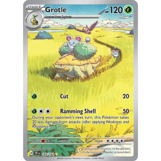 [ENG]	SV05	Temporal Forces:	164/162	Grotle	[Grass]	[IR - Illustration Rare]	(Foil)