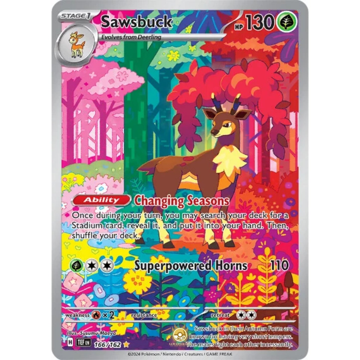 [ENG]	SV05	Temporal Forces:	166/162	Sawsbuck	[Grass]	[IR - Illustration Rare]	(Foil)