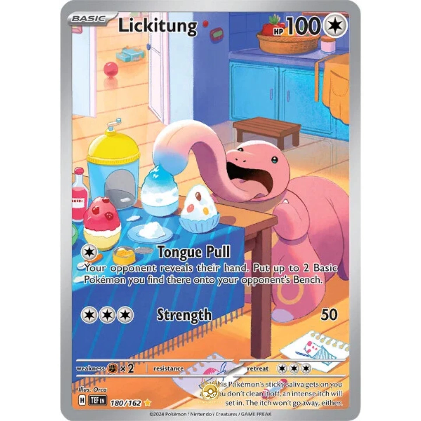 [ENG]	SV05	Temporal Forces:	180/162	Lickitung	[Colorless]	[IR - Illustration Rare]	(Foil)