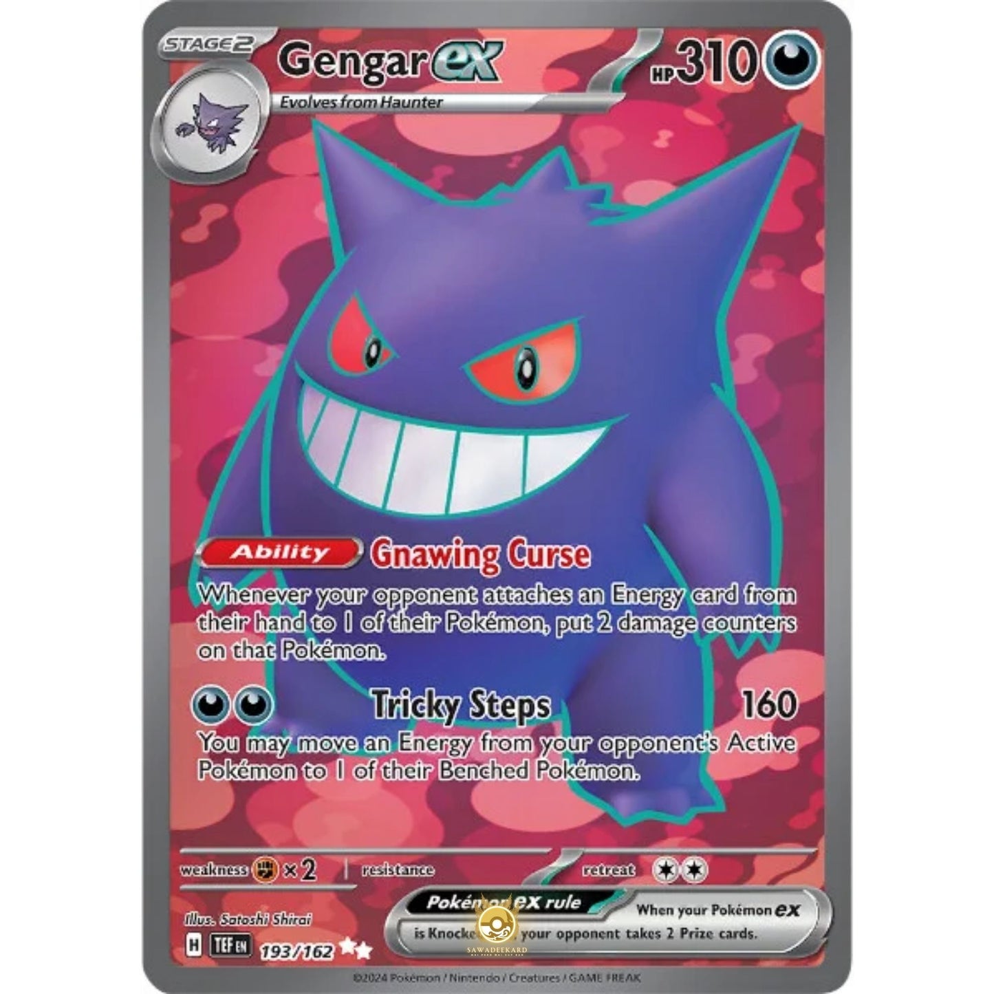 [ENG]	SV05	Temporal Forces:	193/162	Gengar ex	[Darkness]	[UR - Ultra Rare]	(Foil)