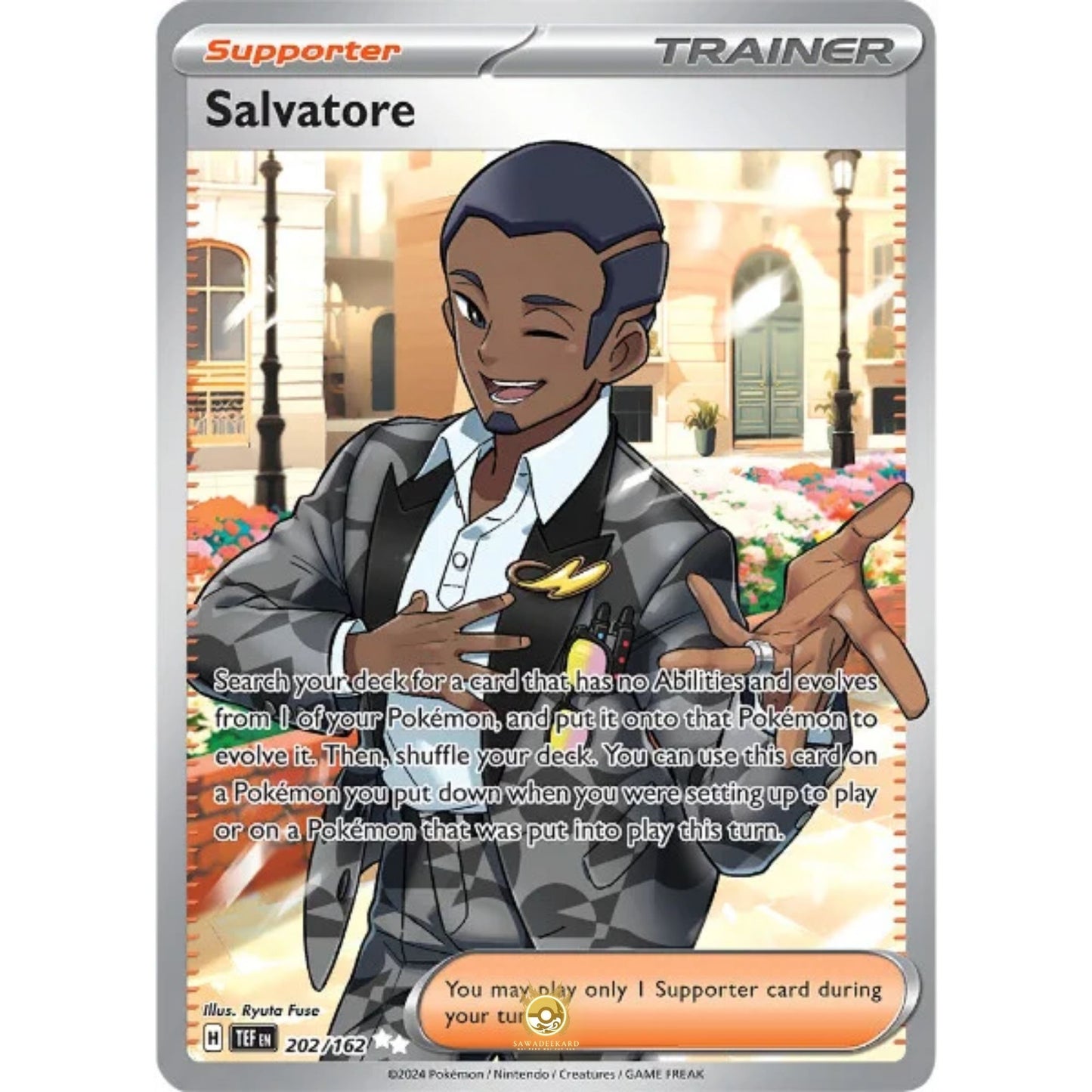 [ENG]	SV05	Temporal Forces:	202/162	Salvatore	[Supporter]	[UR - Ultra Rare]	(Foil)