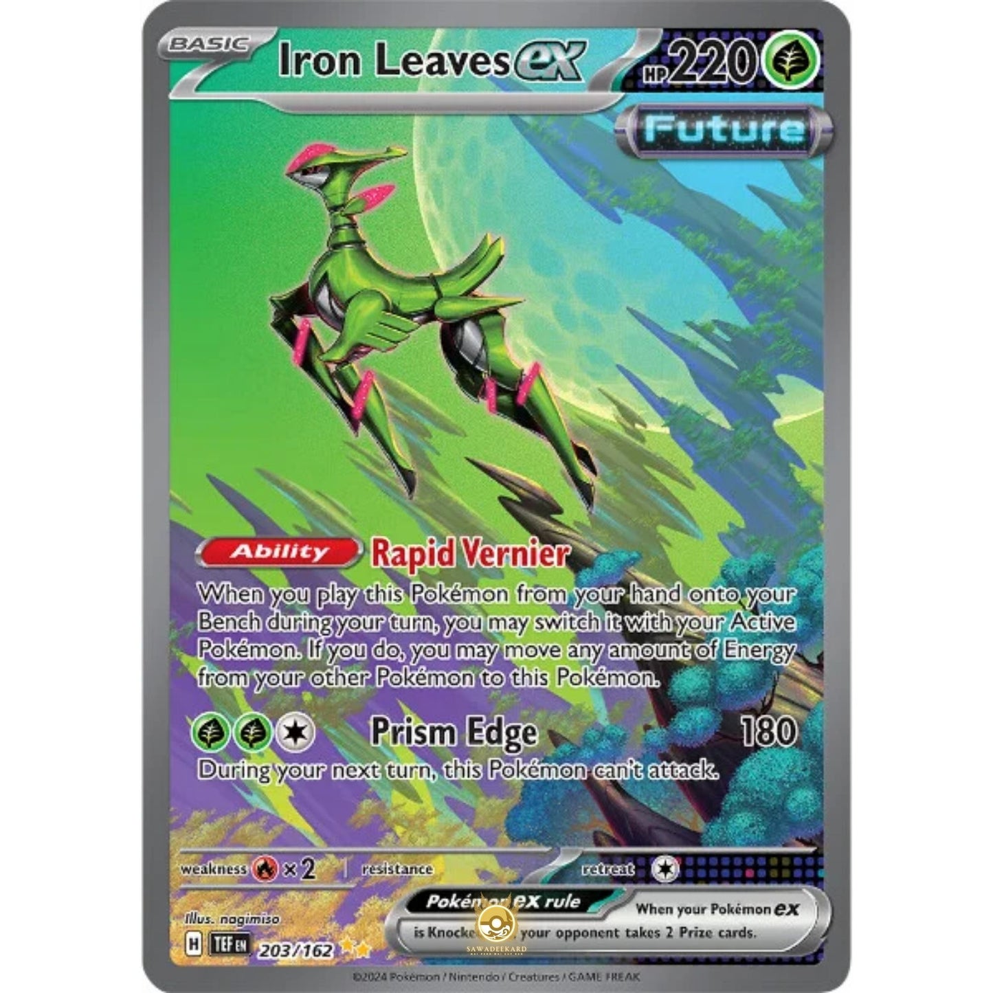 [ENG]	SV05	Temporal Forces:	203/162	Iron Leaves ex	[Grass]	[SIR - Special Illustration Rare]	(Foil)