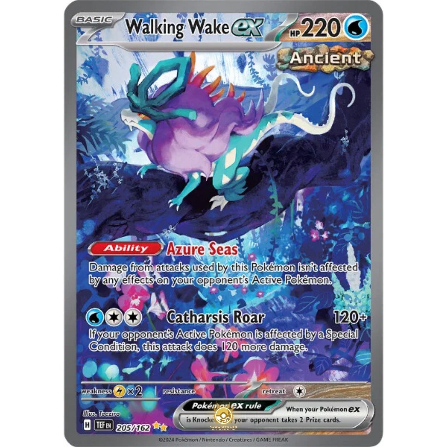 [ENG]	SV05	Temporal Forces:	205/162	Walking Wake ex	[Water]	[SIR - Special Illustration Rare]	(Foil)