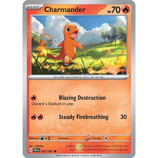 [ENG]	Pokemon	SV4.5	Paldean Fates:	007/091	Charmander	[Fire]	[C - Common]	(Non-Foil)