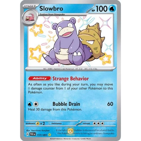 [ENG]	Pokemon	SV4.5	Paldean Fates:	117/091	Slowbro	[Water]	[SR - Shiny Rare]	(Foil)