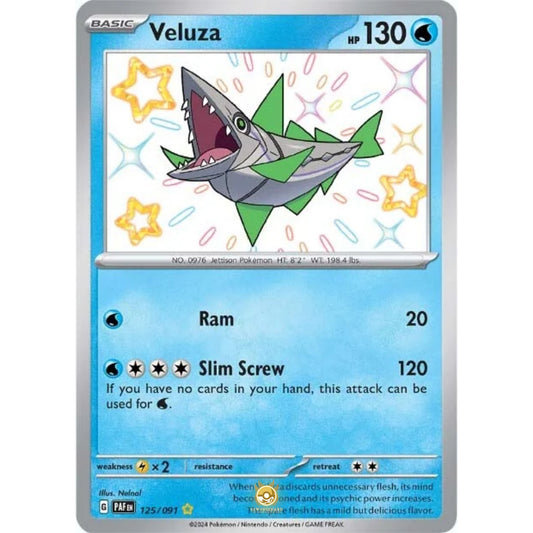 [ENG]	Pokemon	SV4.5	Paldean Fates:	125/091	Veluza	[Water]	[SR - Shiny Rare]	(Foil)