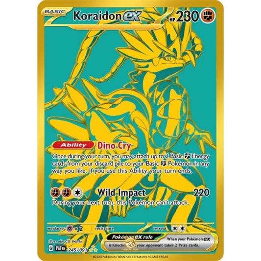 [ENG]	Pokemon	SV4.5	Paldean Fates:	245/091	Koraidon ex	[Fighting]	[HR - Hyper Rare]	(Foil)