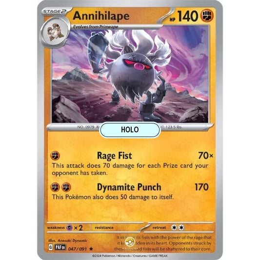 [ENG]	Pokemon	SV4.5	Paldean Fates:	047/091	Annihilape	[Fighting]	[R - Rare]	(Foil)