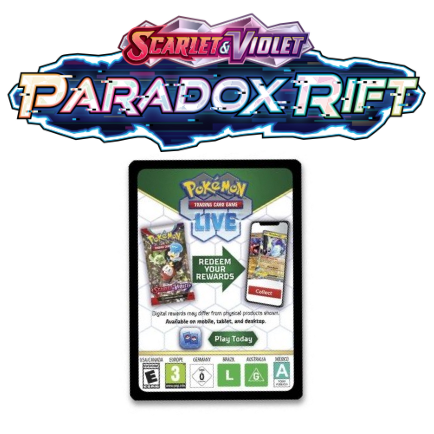 Pokemon Trading Card Game PTCG Live Code Card: Scarlet & Violet SV4 - Paradox Rift