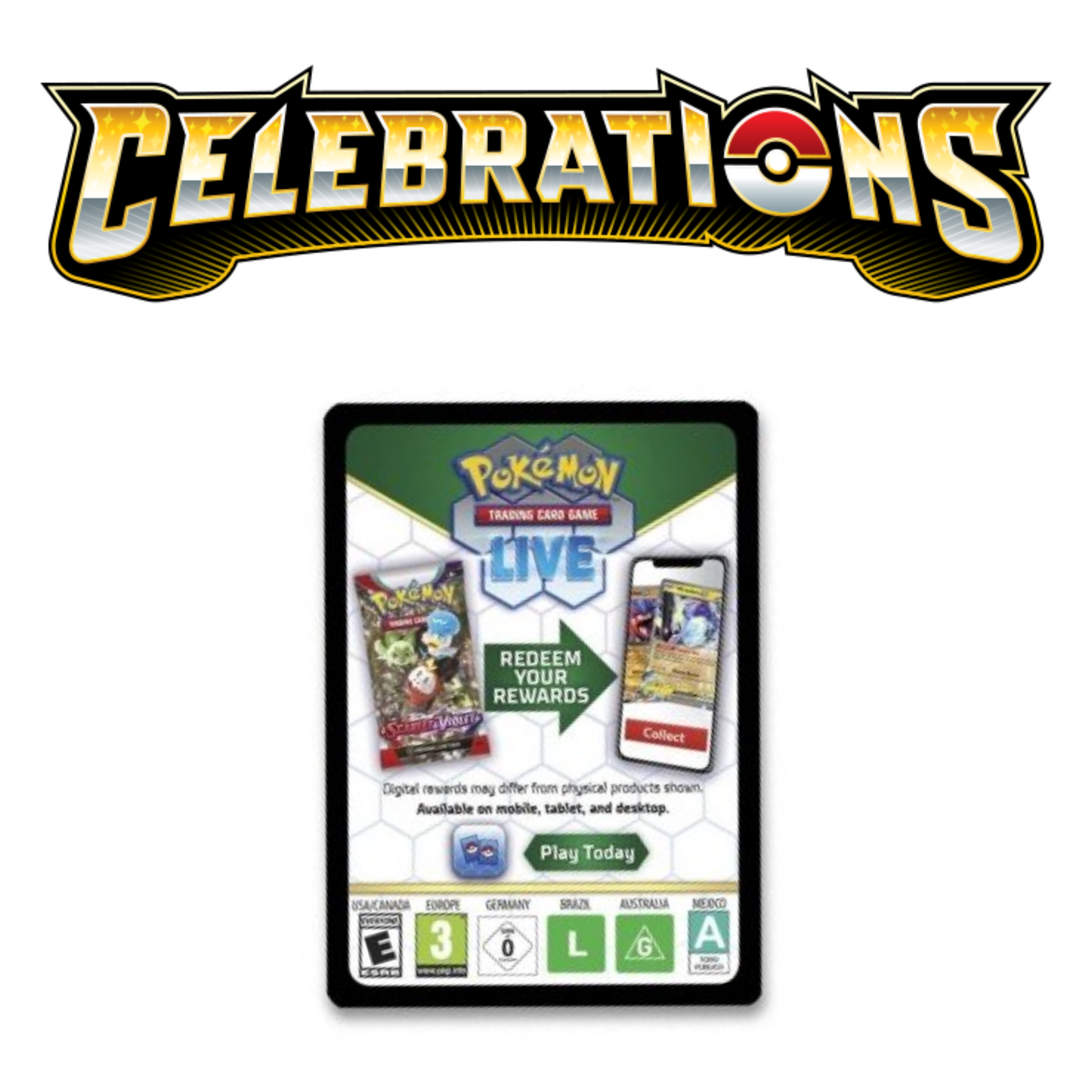 Pokemon Trading Card Game PTCG Live Code Card: Sword & Shield SWSH07.5 - Celebrations