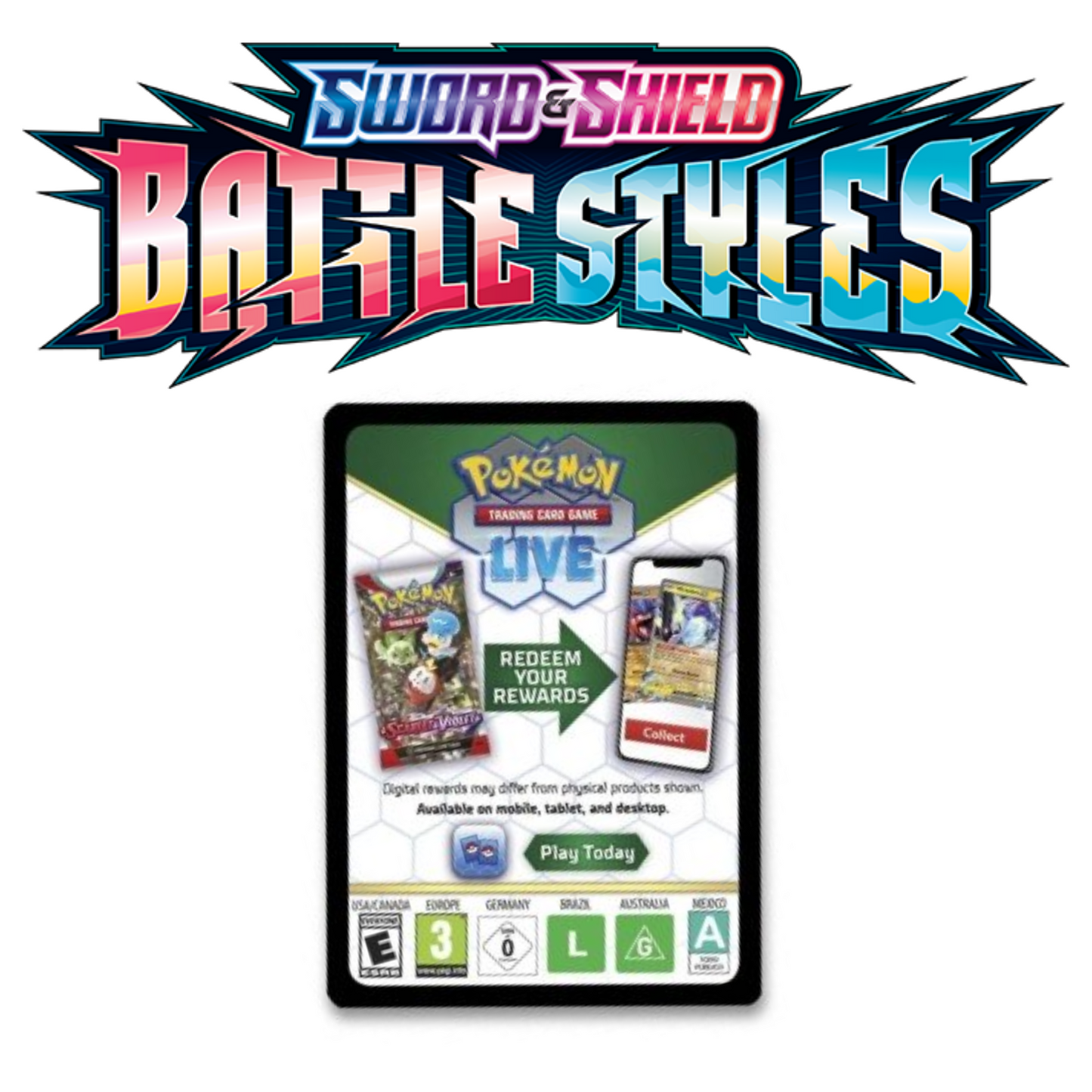 Pokemon Trading Card Game PTCG Live Code Card: Sword & Shield SWSH05 - Battle Styles