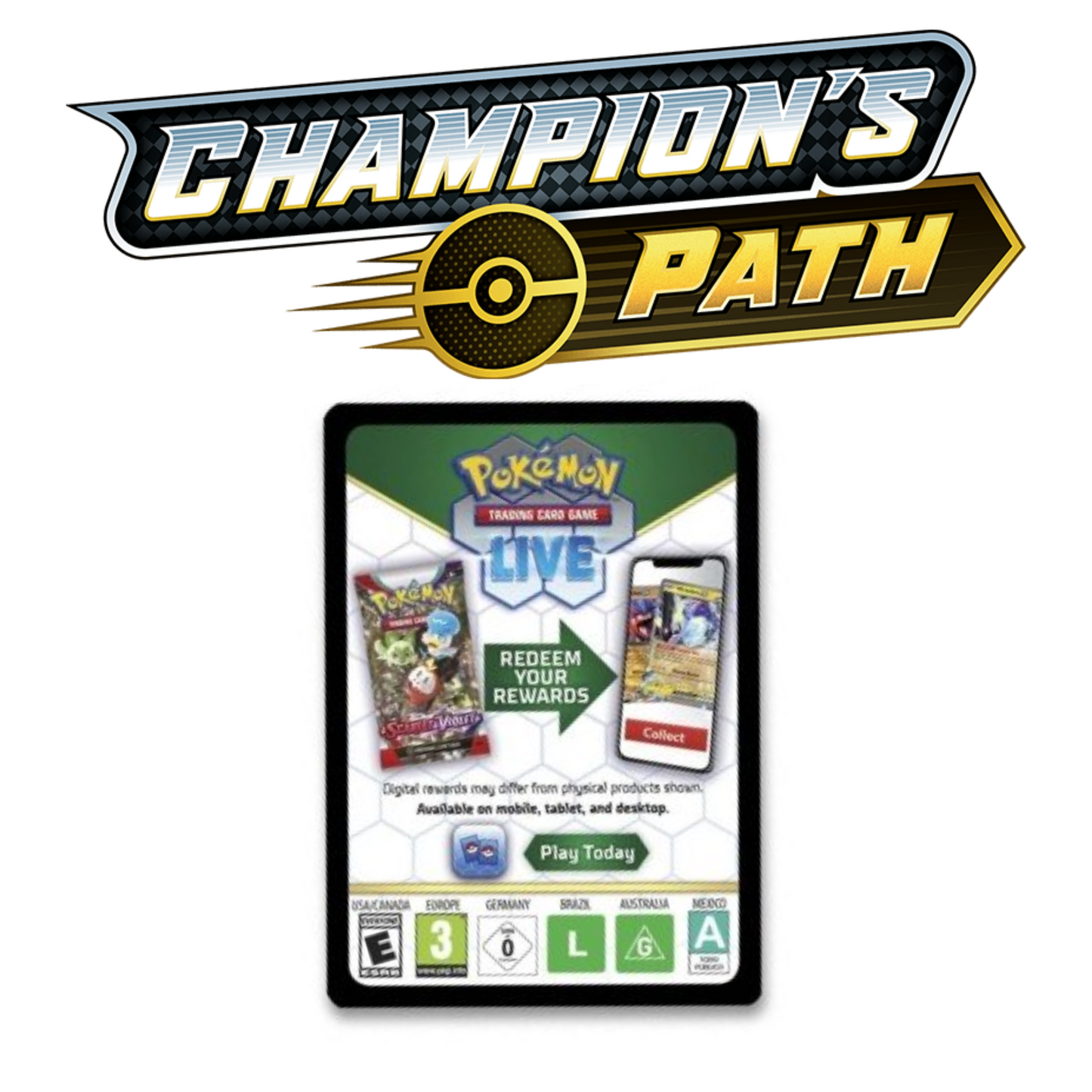 Pokemon Trading Card Game PTCG Live Code Card: Sword & Shield SWSH03.5 - Champion's Path