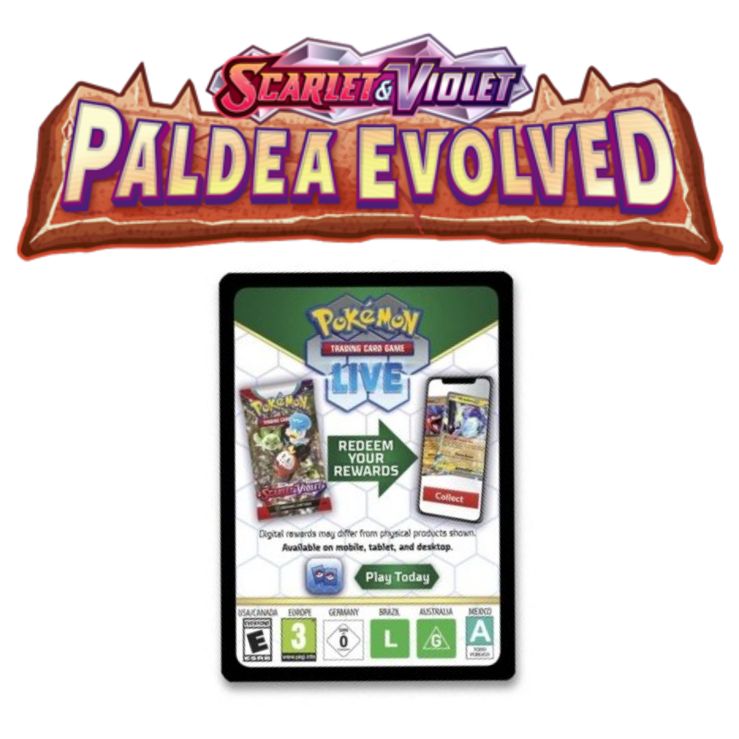 Pokemon Trading Card Game PTCG Live Code Card: Scarlet & Violet SV02 - Paldea Evolved