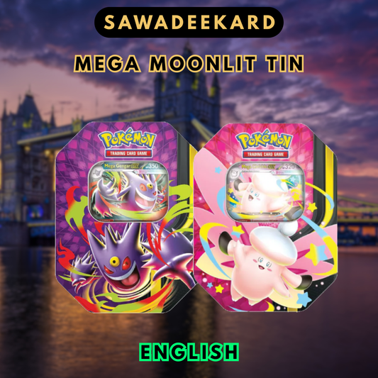 [ENG]	[Mega]	Moonlit Tin	Pokemon TCG	(4	Packs)