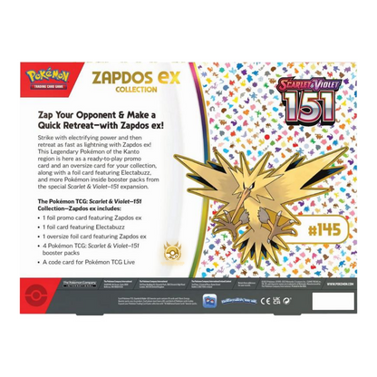 [ENG] Pokémon TCG: Scarlet Violet SV03.5 - Pokemon 151 Zapdos ex Collection Box