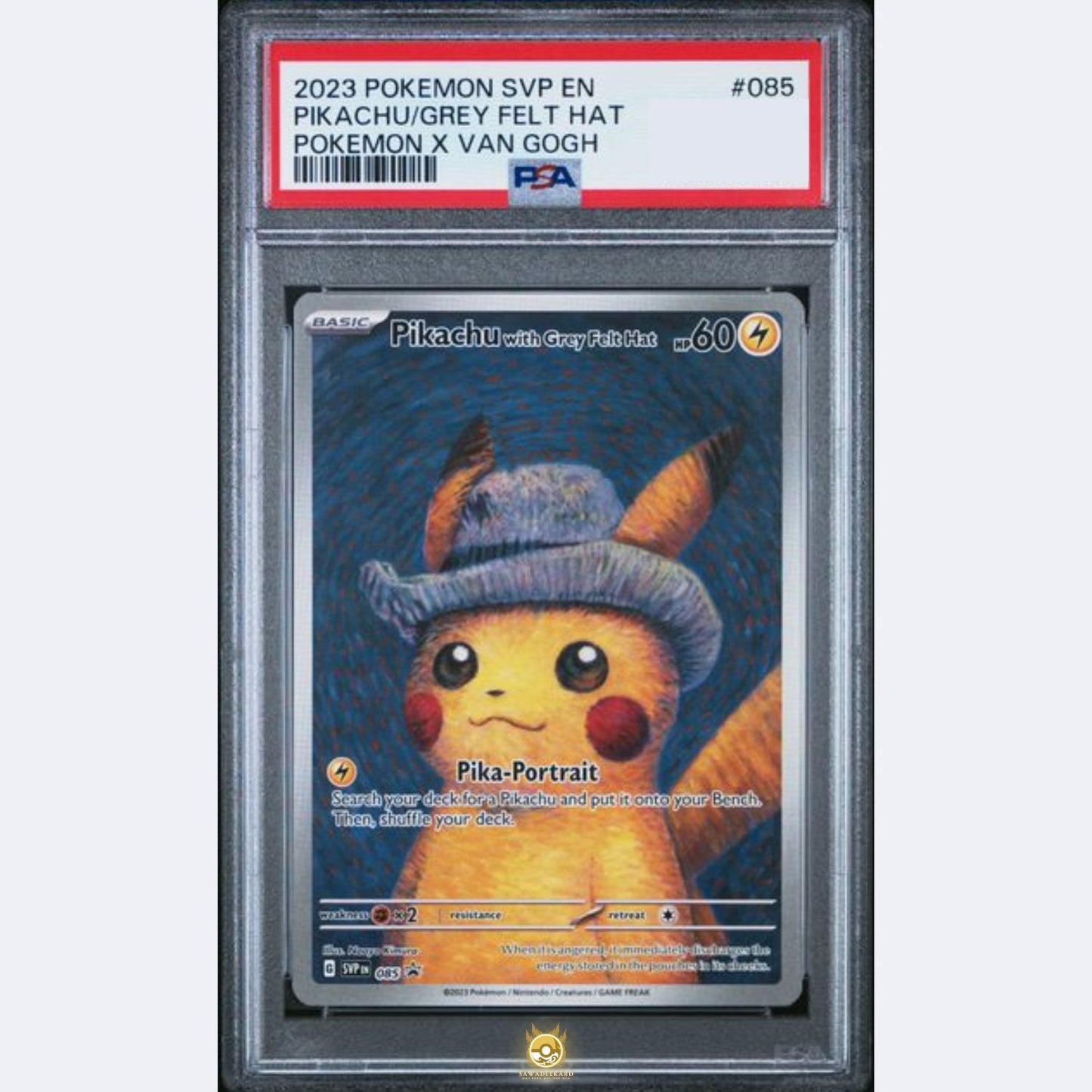 [PSA 9] [ENG] Scarlet Violet Promo (2023): SVP085 Pikachu Grey Felt Hat [Lightning] [Black Star Promo] (Non-Foil)