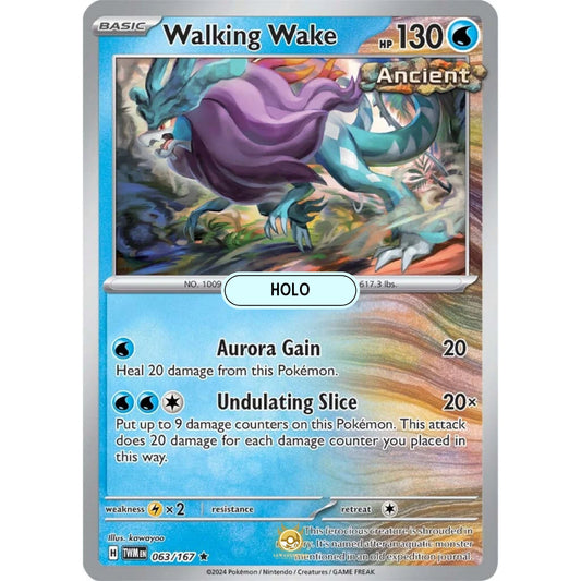 [ENG]	SV06	Twilight Masquerade:	063/167	Walking Wake	[Water]	[R - Rare]	(Foil)