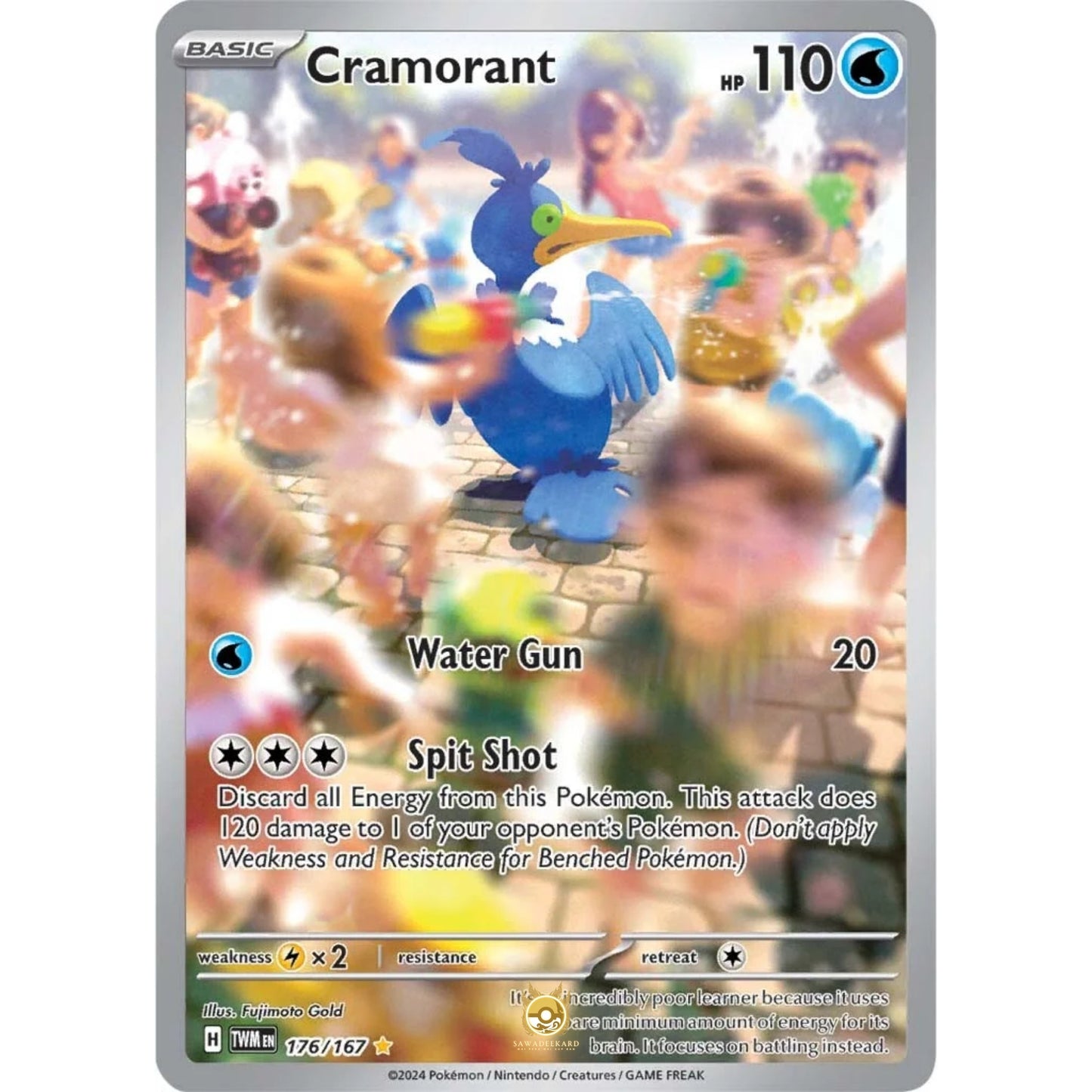 [ENG]	SV06	Twilight Masquerade:	176/167	Cramorant	[Water]	[IR - Illustration Rare]	(Foil)