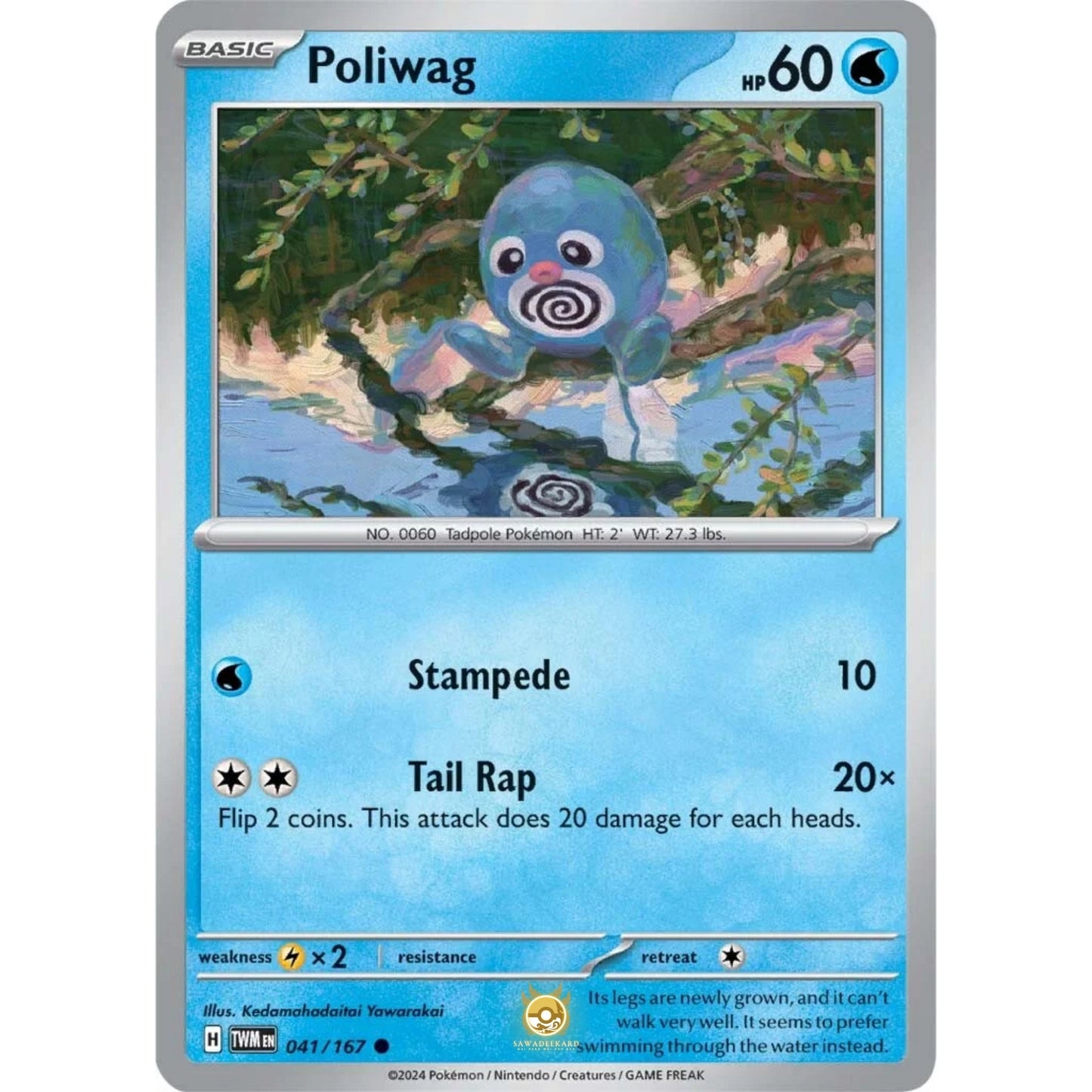 [ENG]	SV06	Twilight Masquerade:	041/167	Poliwag	[Water]	[C - Common]	(Non-Foil)